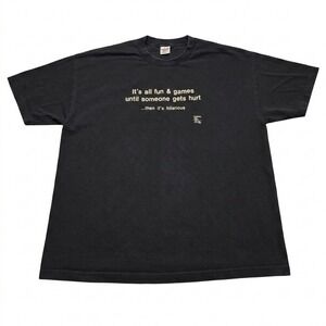 Vintage Grimm Jester Shirt XL Funny Graphic Tee Black Alstyle Y2K Humor